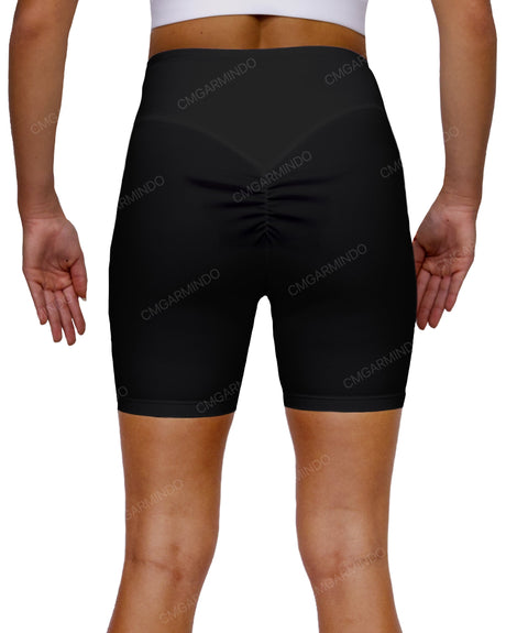 High Rise Deep V-Back Shorts