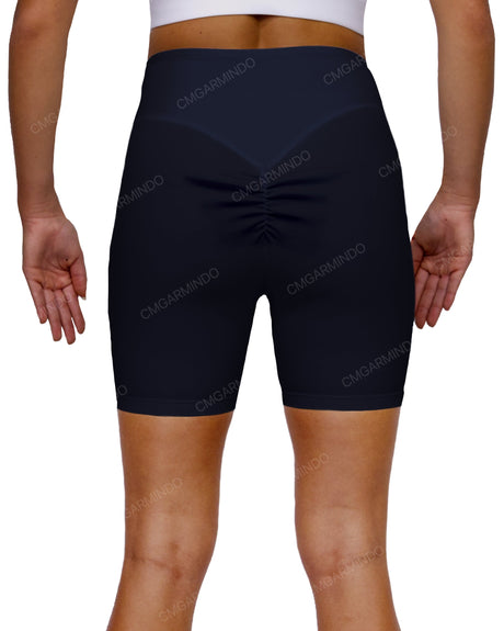 High Rise Deep V-Back Shorts