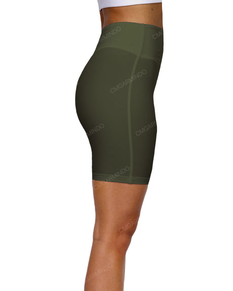 High Rise Deep V-Back Shorts