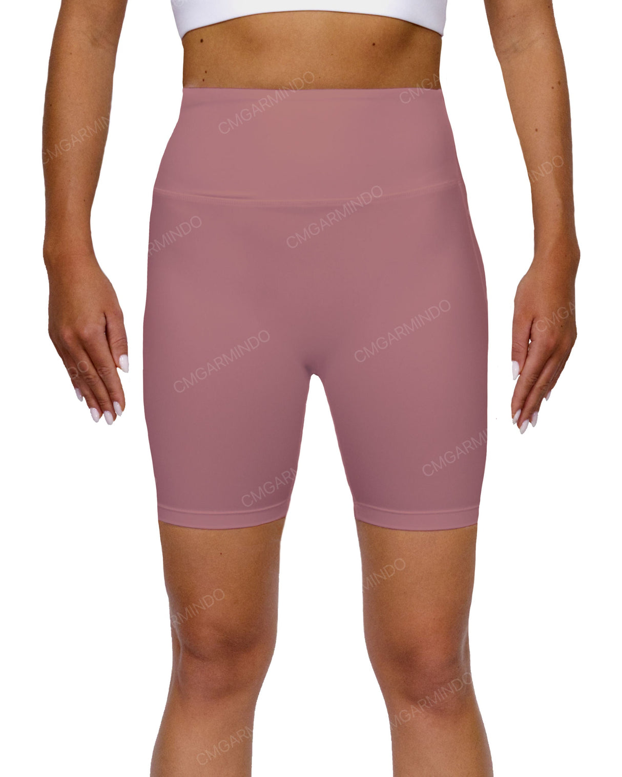 High Rise Deep V-Back Shorts