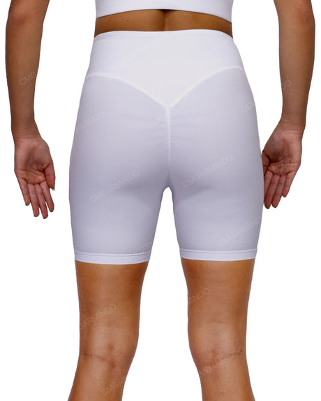 High Rise Deep V-Back Shorts