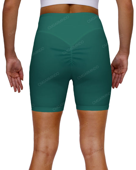 High Rise Deep V-Back Shorts