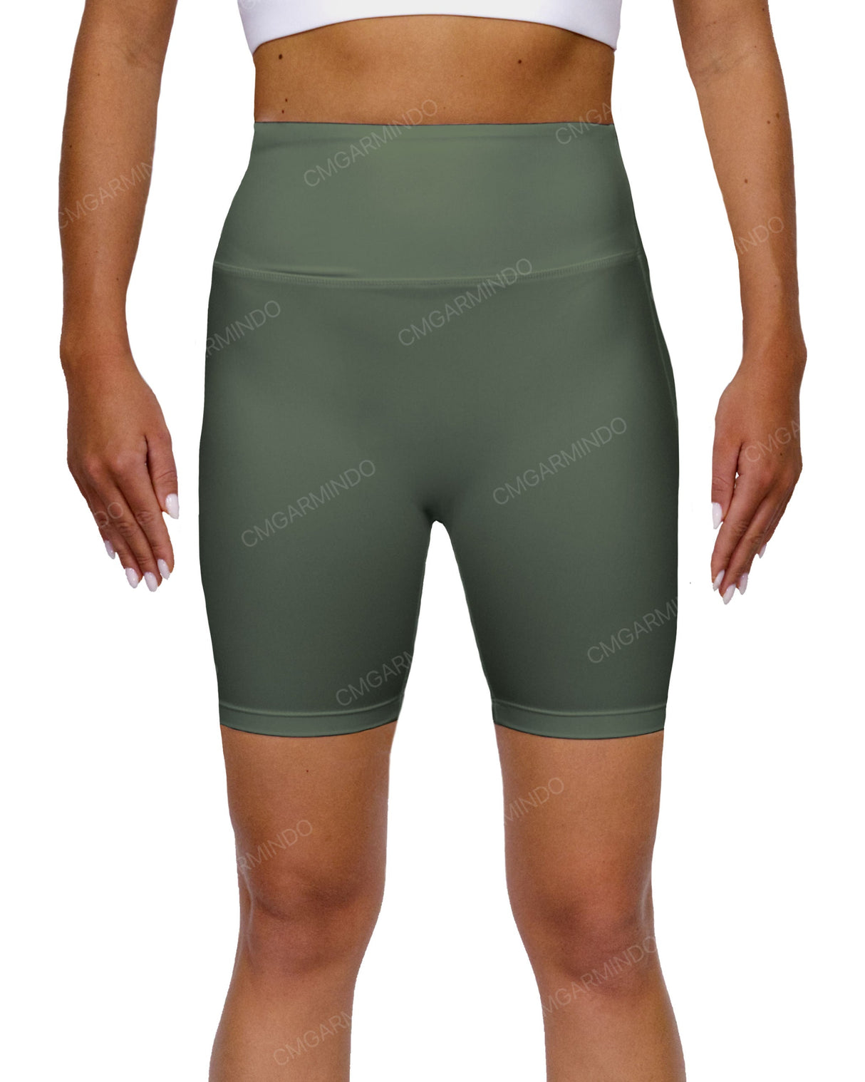 High Rise Deep V-Back Shorts