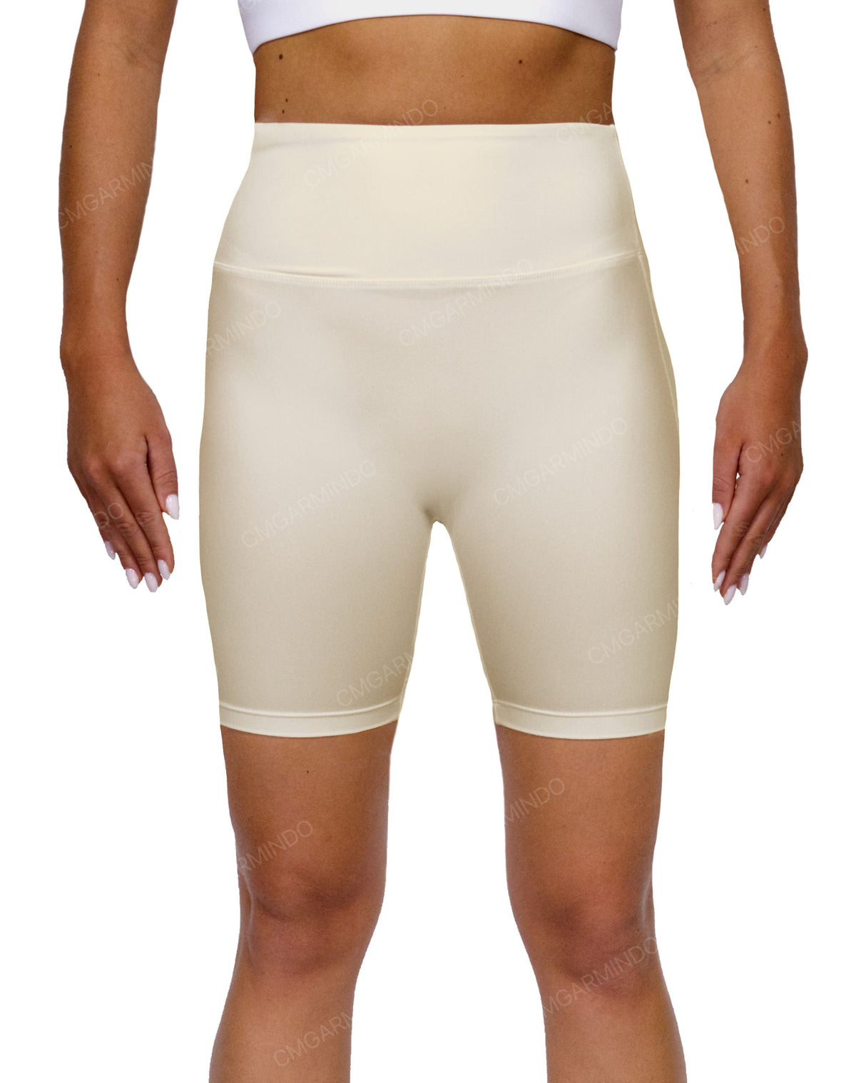 High Rise Deep V-Back Shorts