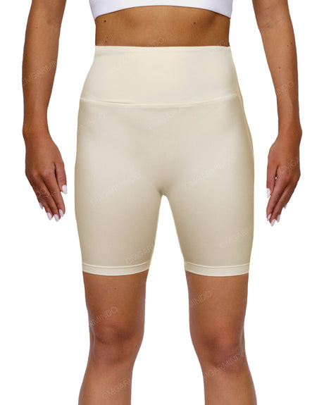 High Rise Deep V-Back Shorts