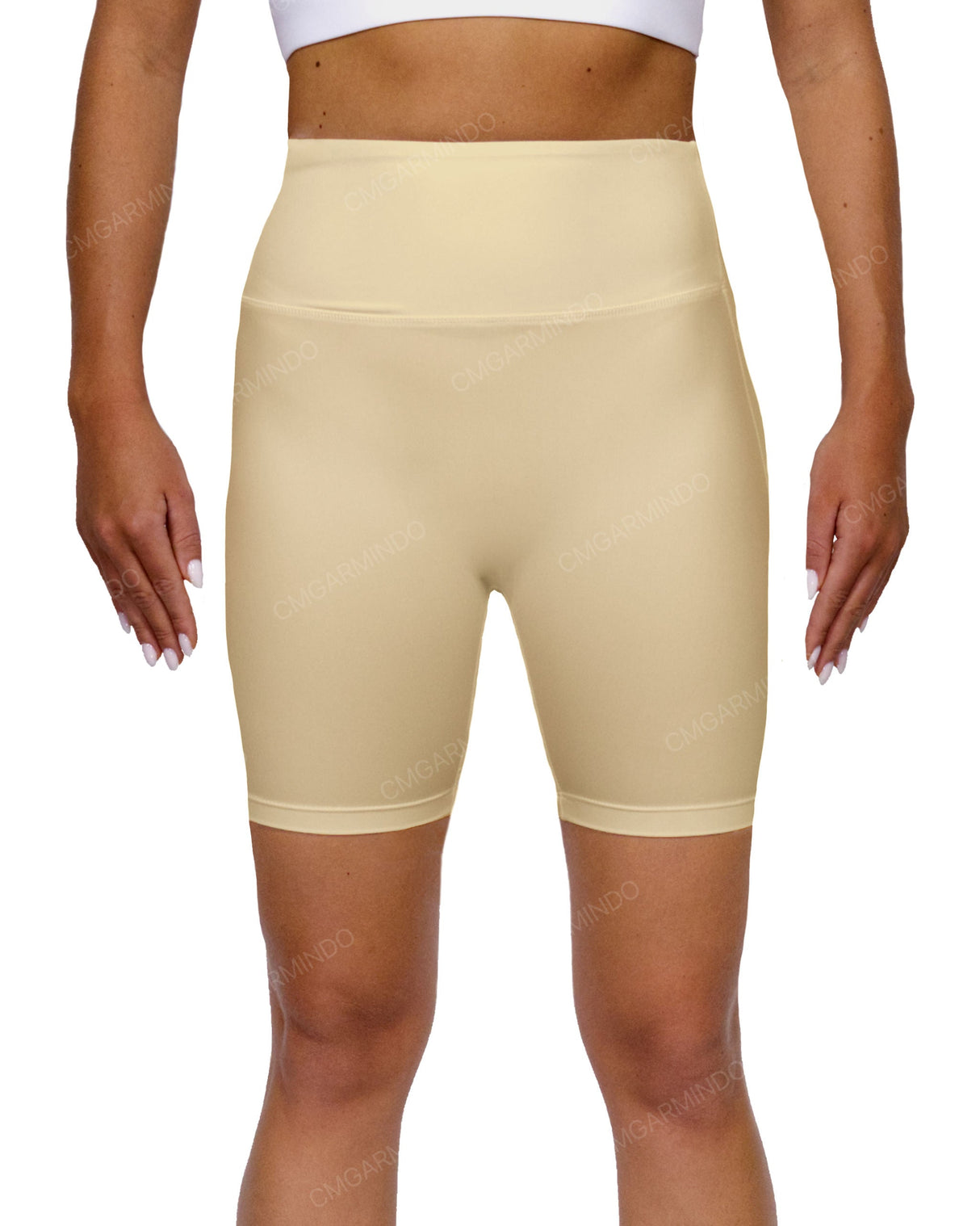 High Rise Deep V-Back Shorts