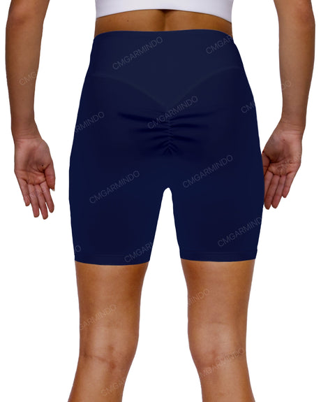 High Rise Deep V-Back Shorts