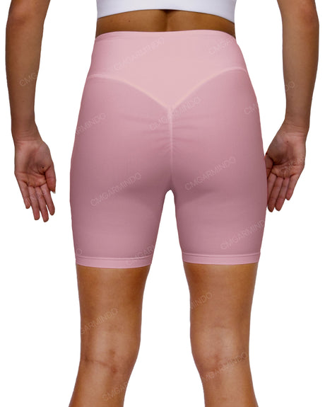 High Rise Deep V-Back Shorts