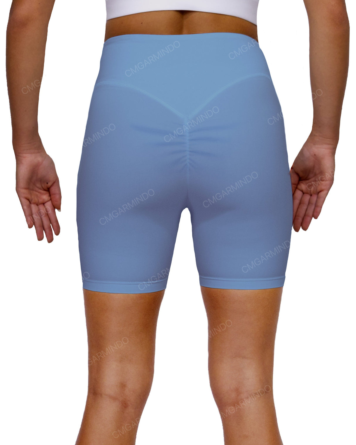 High Rise Deep V-Back Shorts