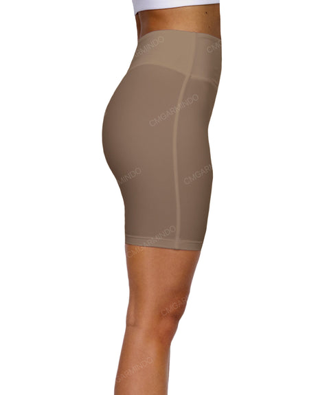 High Rise Deep V-Back Shorts