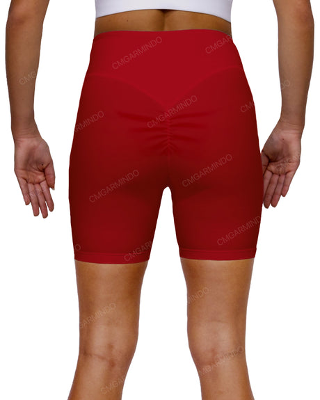 High Rise Deep V-Back Shorts
