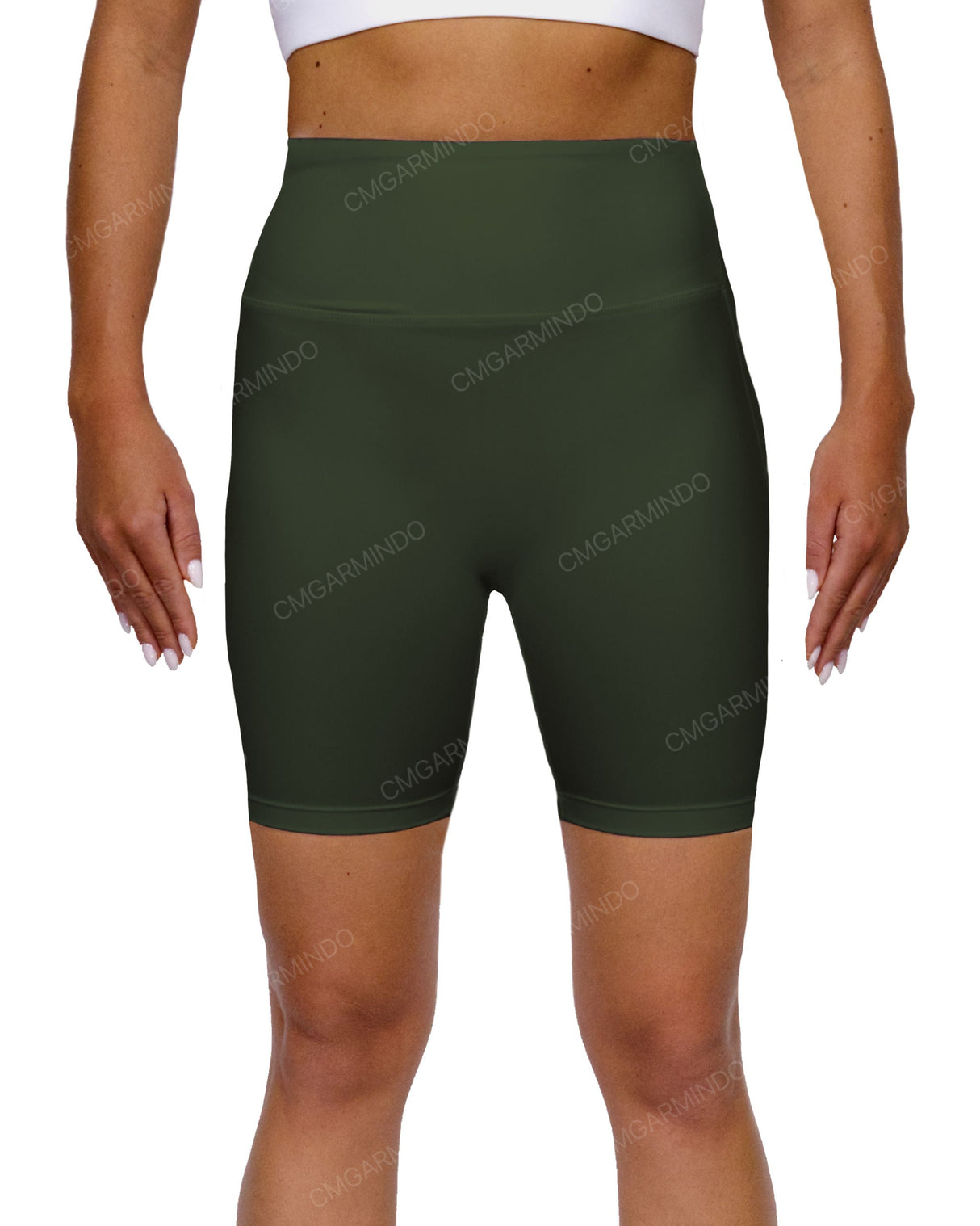 High Rise Deep V-Back Shorts