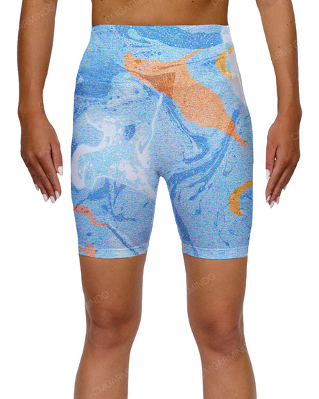 High Rise Deep V-Back Shorts