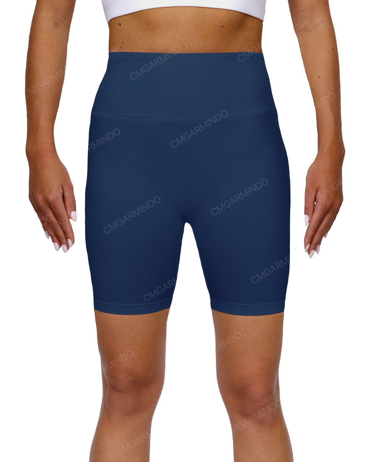 High Rise Deep V-Back Shorts
