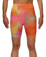 High Rise Deep V-Back Shorts