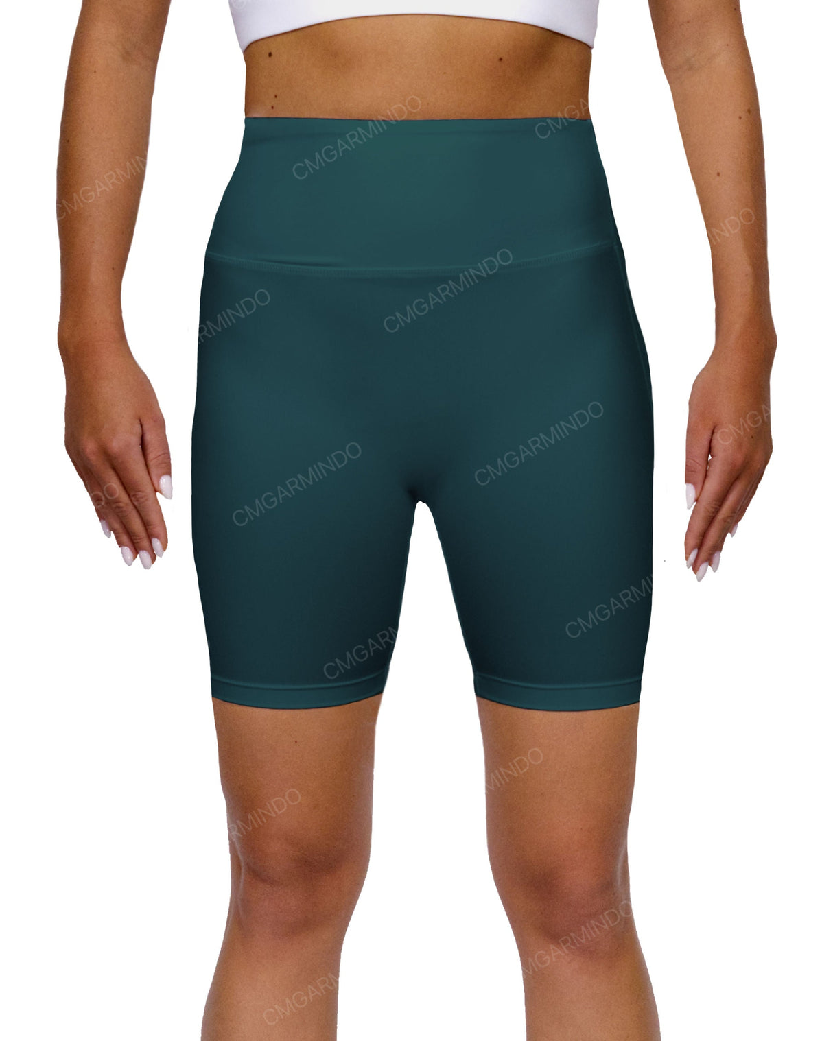 High Rise Deep V-Back Shorts