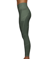Mid Rise 7/8 Length Multiplanel Leggings