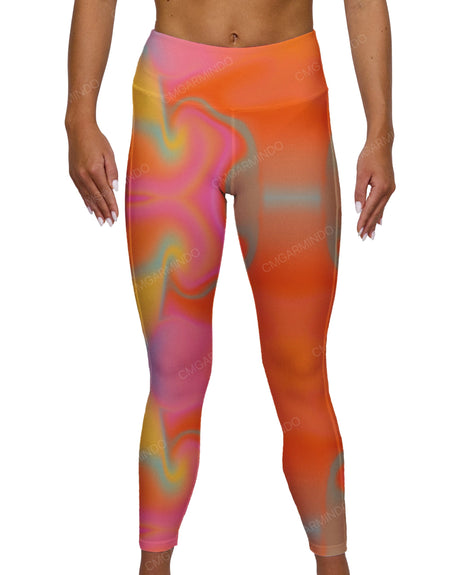 Mid Rise 7/8 Length Multiplanel Leggings