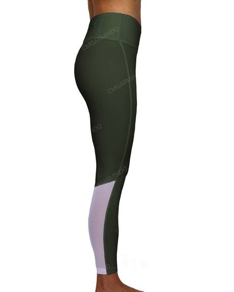 Mid Rise 7/8 Length Back Mesh Leggings