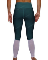 Mid Rise 7/8 Length Back Mesh Leggings