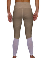Mid Rise 7/8 Length Back Mesh Leggings