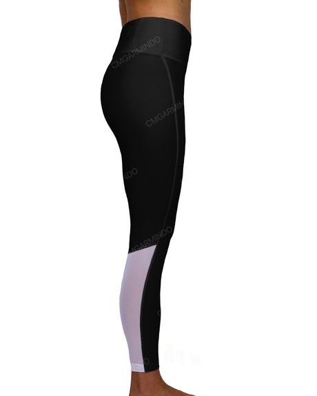 Mid Rise 7/8 Length Back Mesh Leggings