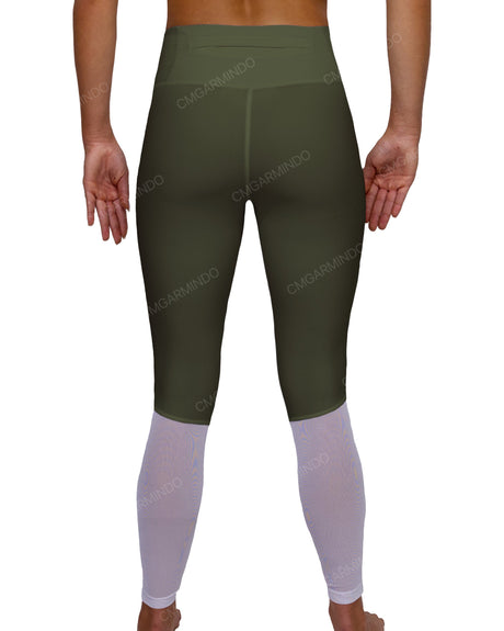 Mid Rise 7/8 Length Back Mesh Leggings