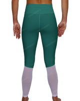 Mid Rise 7/8 Length Back Mesh Leggings