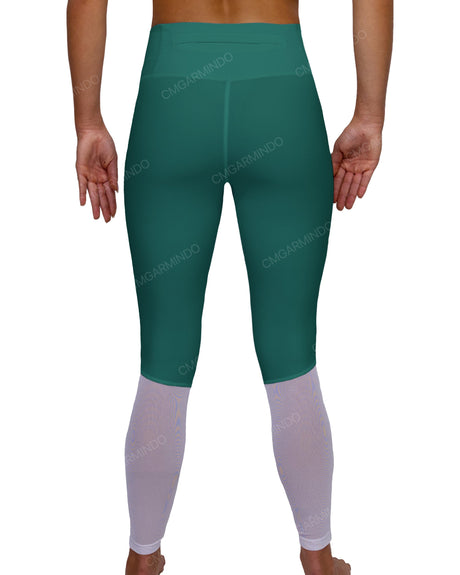 Mid Rise 7/8 Length Back Mesh Leggings