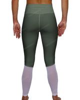 Mid Rise 7/8 Length Back Mesh Leggings