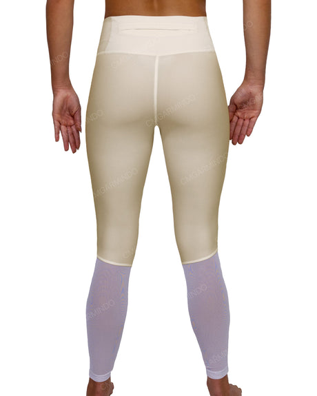 Mid Rise 7/8 Length Back Mesh Leggings