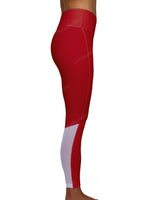 Mid Rise 7/8 Length Back Mesh Leggings