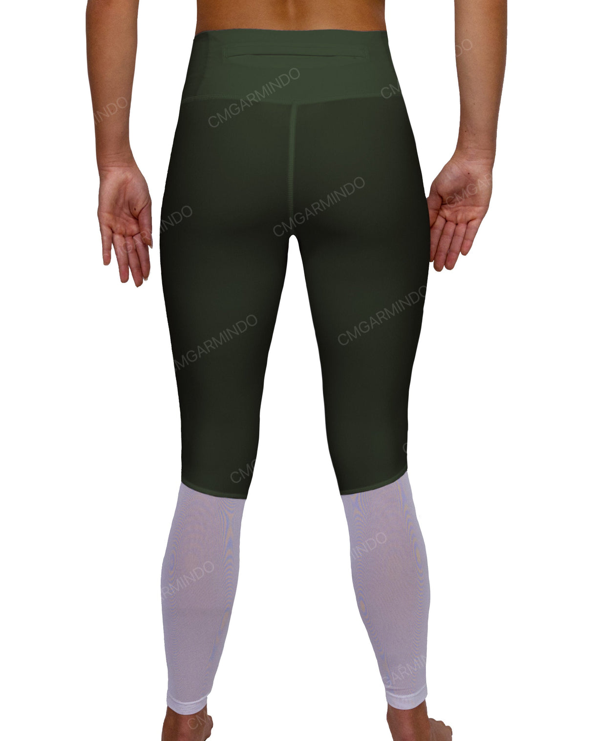Mid Rise 7/8 Length Back Mesh Leggings