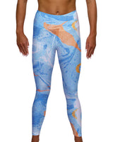 Mid Rise 7/8 Length Back Mesh Leggings