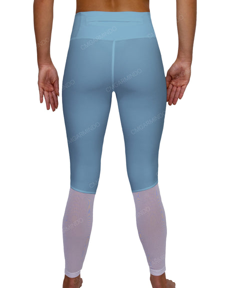 Mid Rise 7/8 Length Back Mesh Leggings