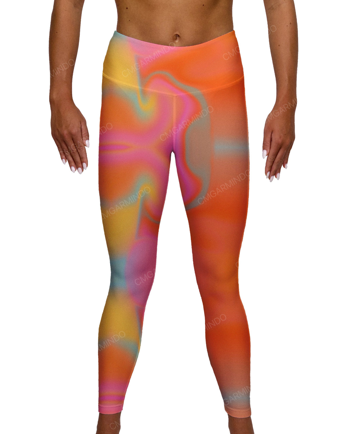 Mid Rise 7/8 Length Back Mesh Leggings