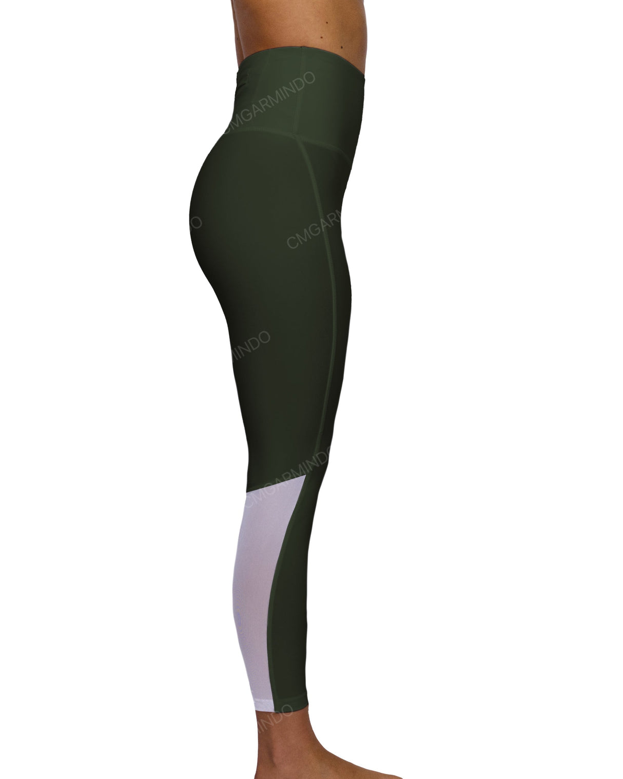 High Rise 7/8 Length Back Mesh Leggings