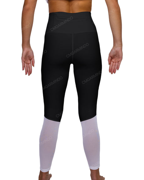 High Rise 7/8 Length Back Mesh Leggings
