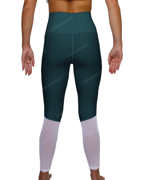 High Rise 7/8 Length Back Mesh Leggings