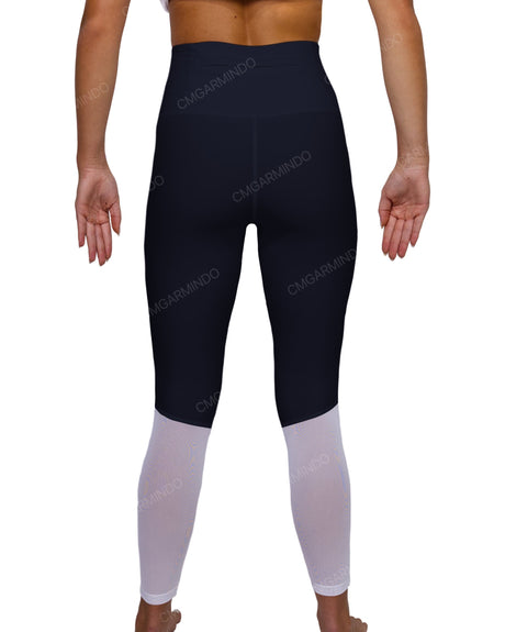High Rise 7/8 Length Back Mesh Leggings