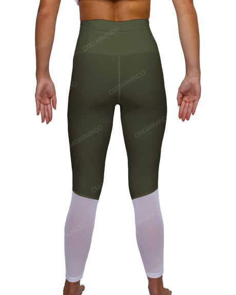 High Rise 7/8 Length Back Mesh Leggings