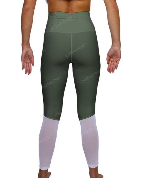 High Rise 7/8 Length Back Mesh Leggings