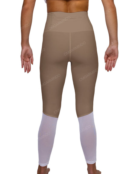 High Rise 7/8 Length Back Mesh Leggings