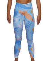 High Rise 7/8 Length Back Mesh Leggings