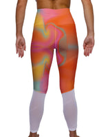 High Rise 7/8 Length Back Mesh Leggings
