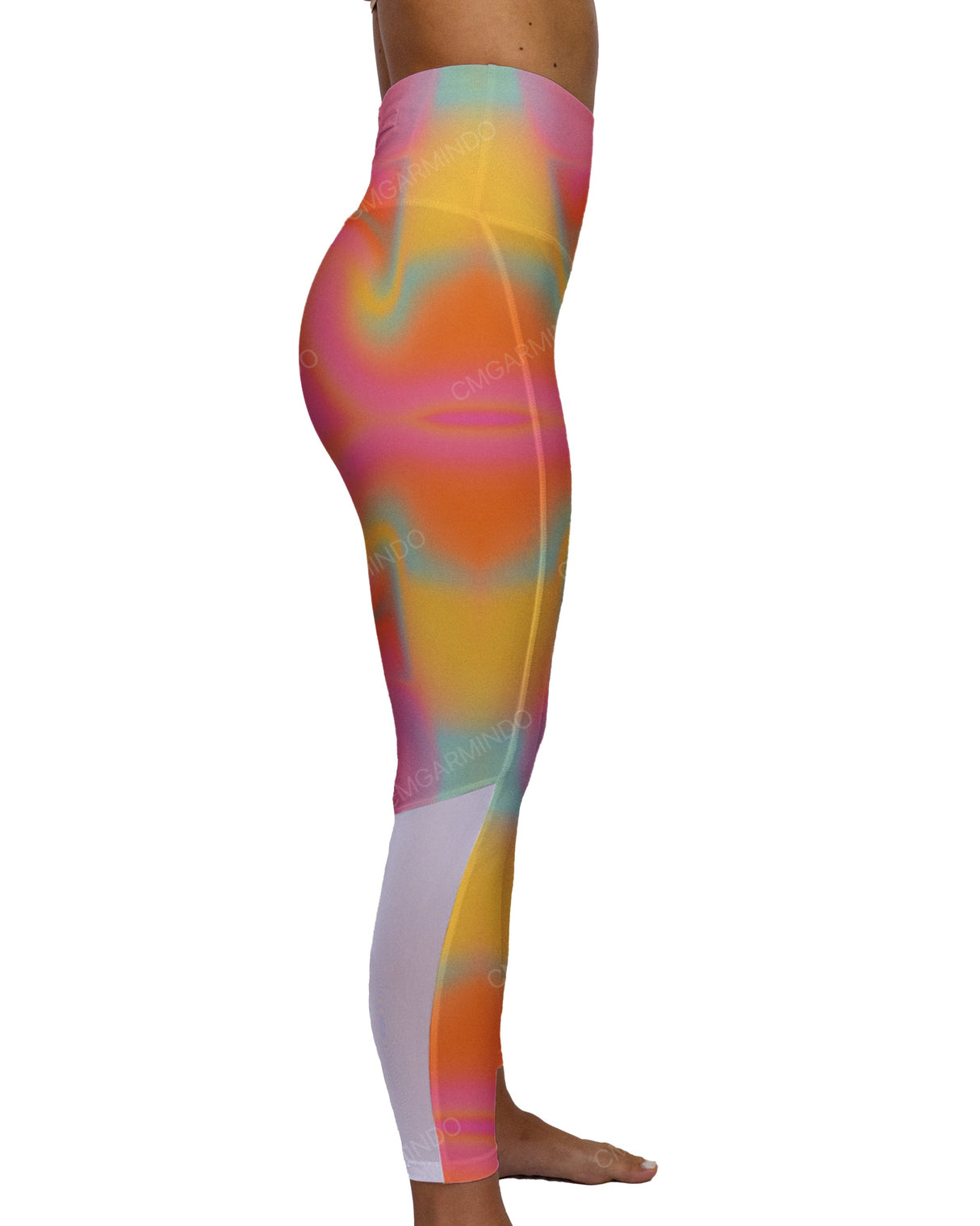 High Rise 7/8 Length Back Mesh Leggings