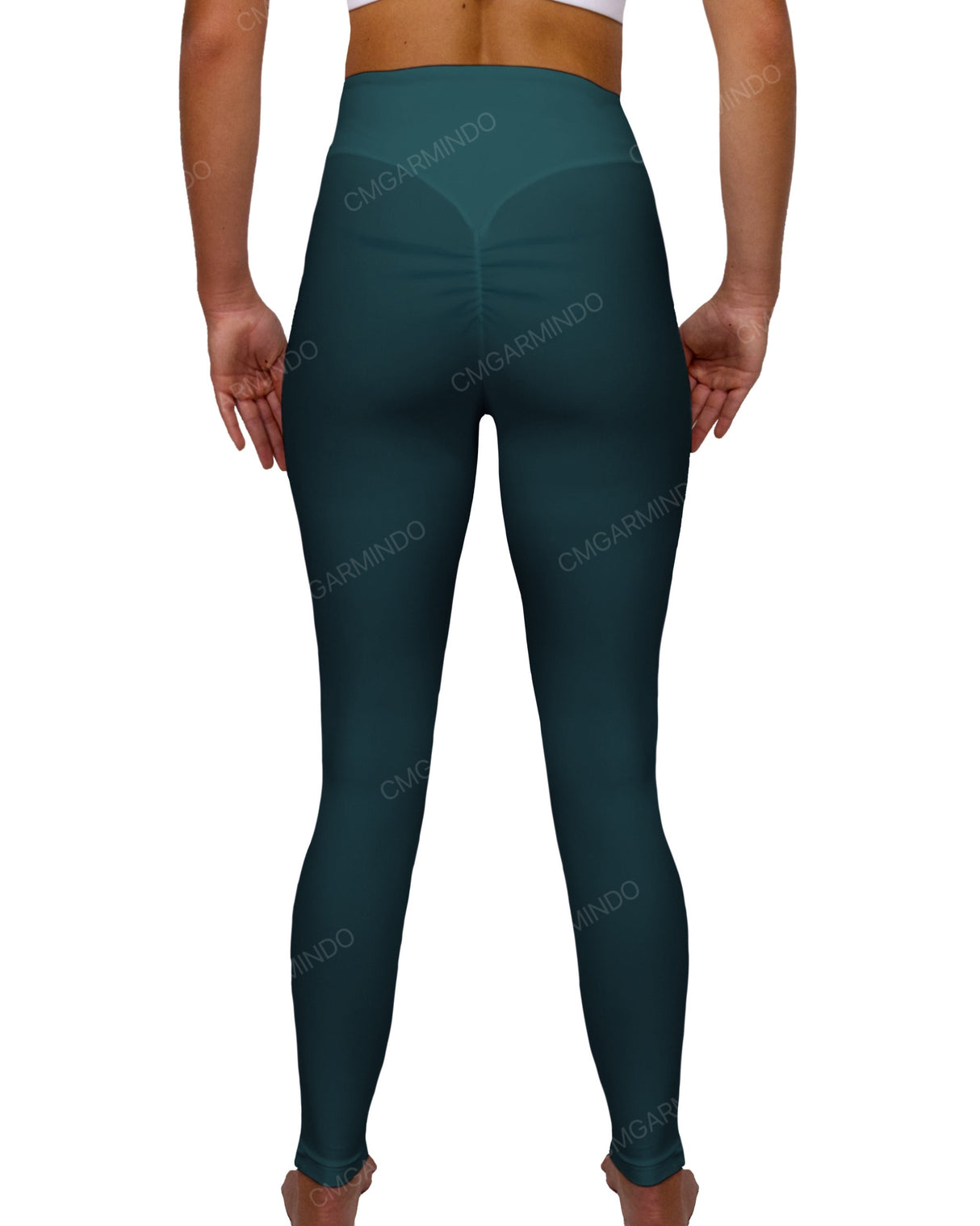 High Rise Deep V-Back Full Length Leggings