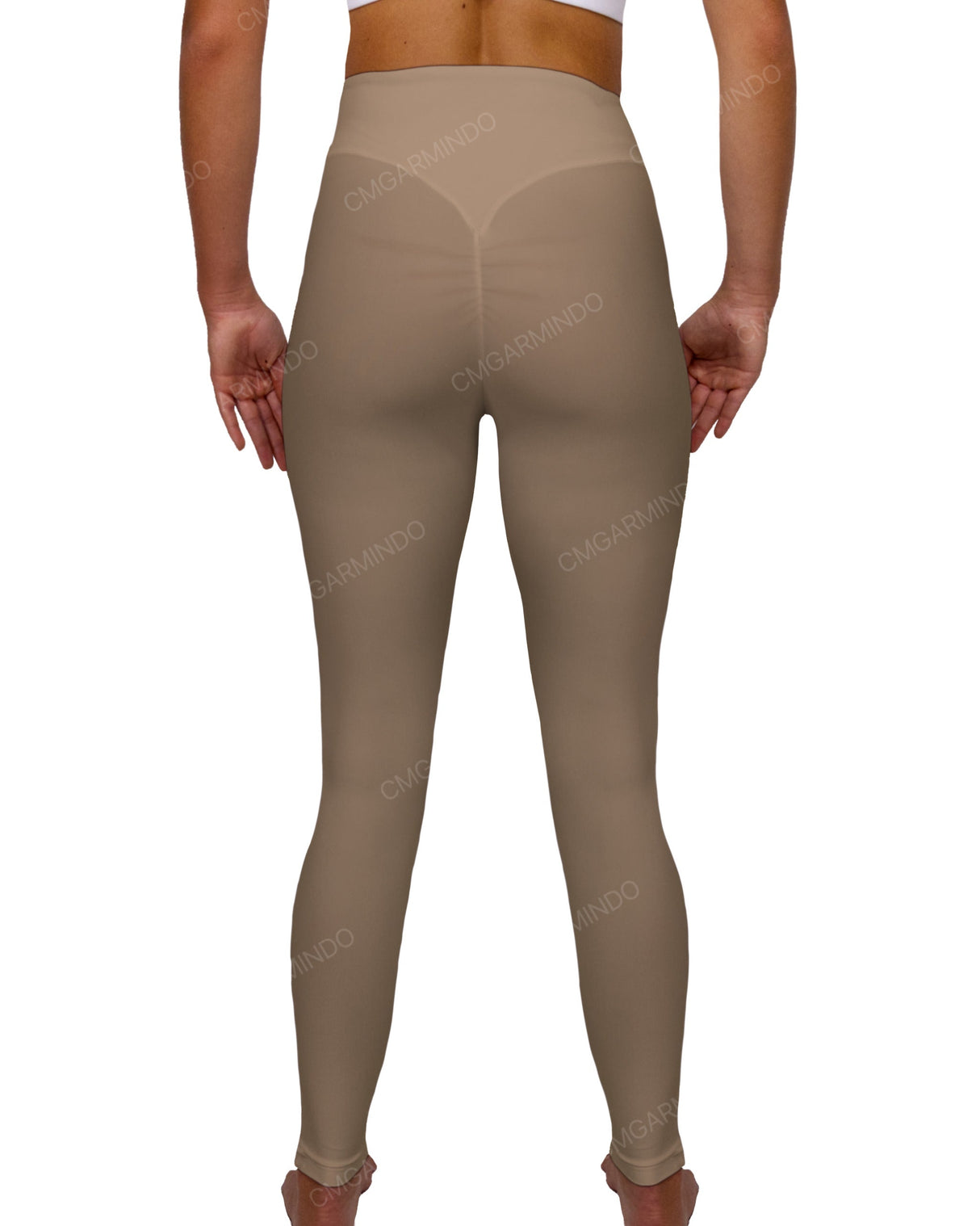 High Rise Deep V-Back Full Length Leggings