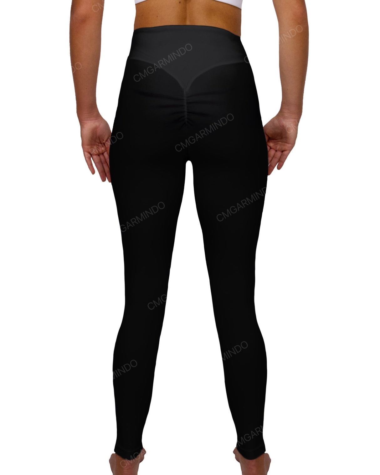 High Rise Deep V-Back Full Length Leggings