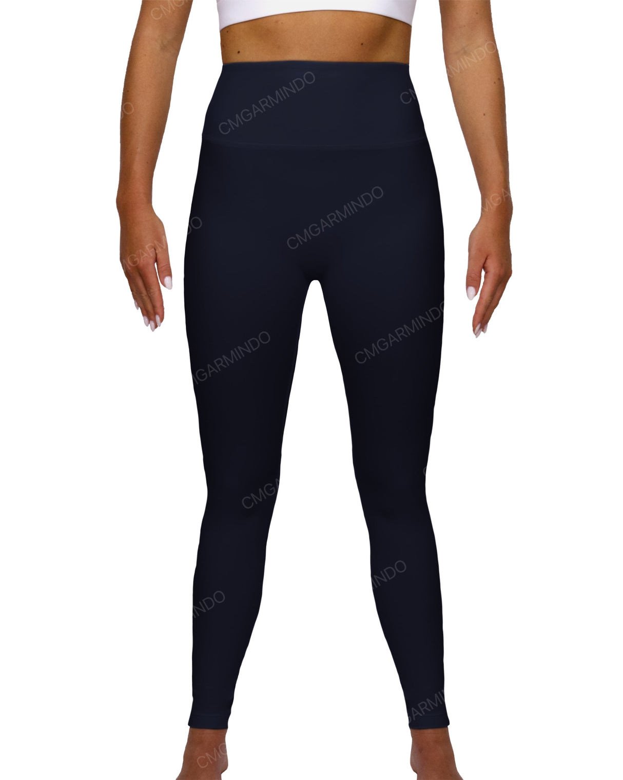 High Rise Deep V-Back Full Length Leggings